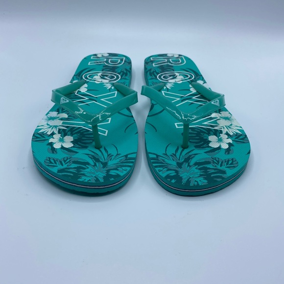 Roxy Flip Flops Womens Shoes Flats Size 9 Green - Picture 3 of 8